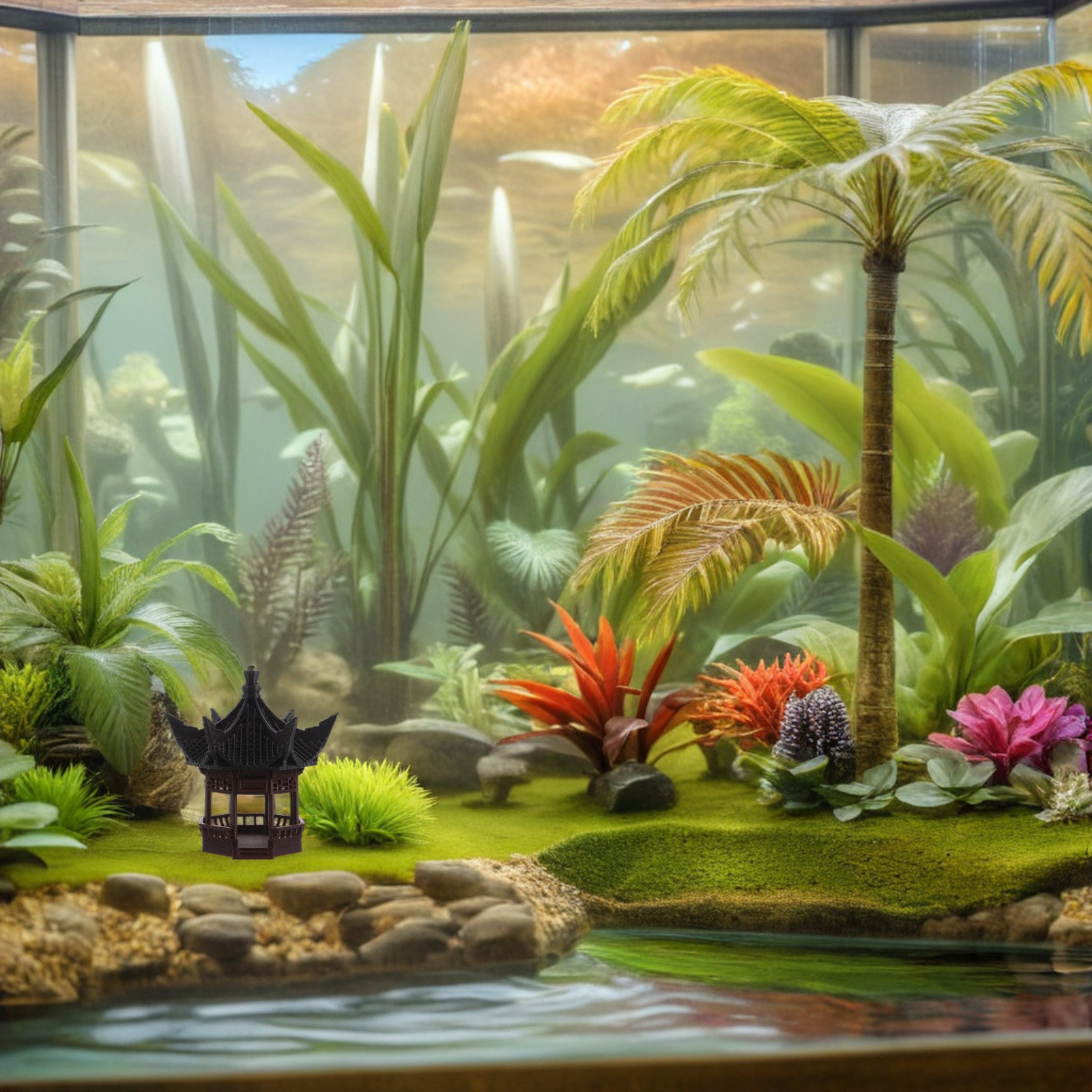 Bonsai Garden Landscape Design - Mini Pagoda per Decorazione Paesaggistica, Design