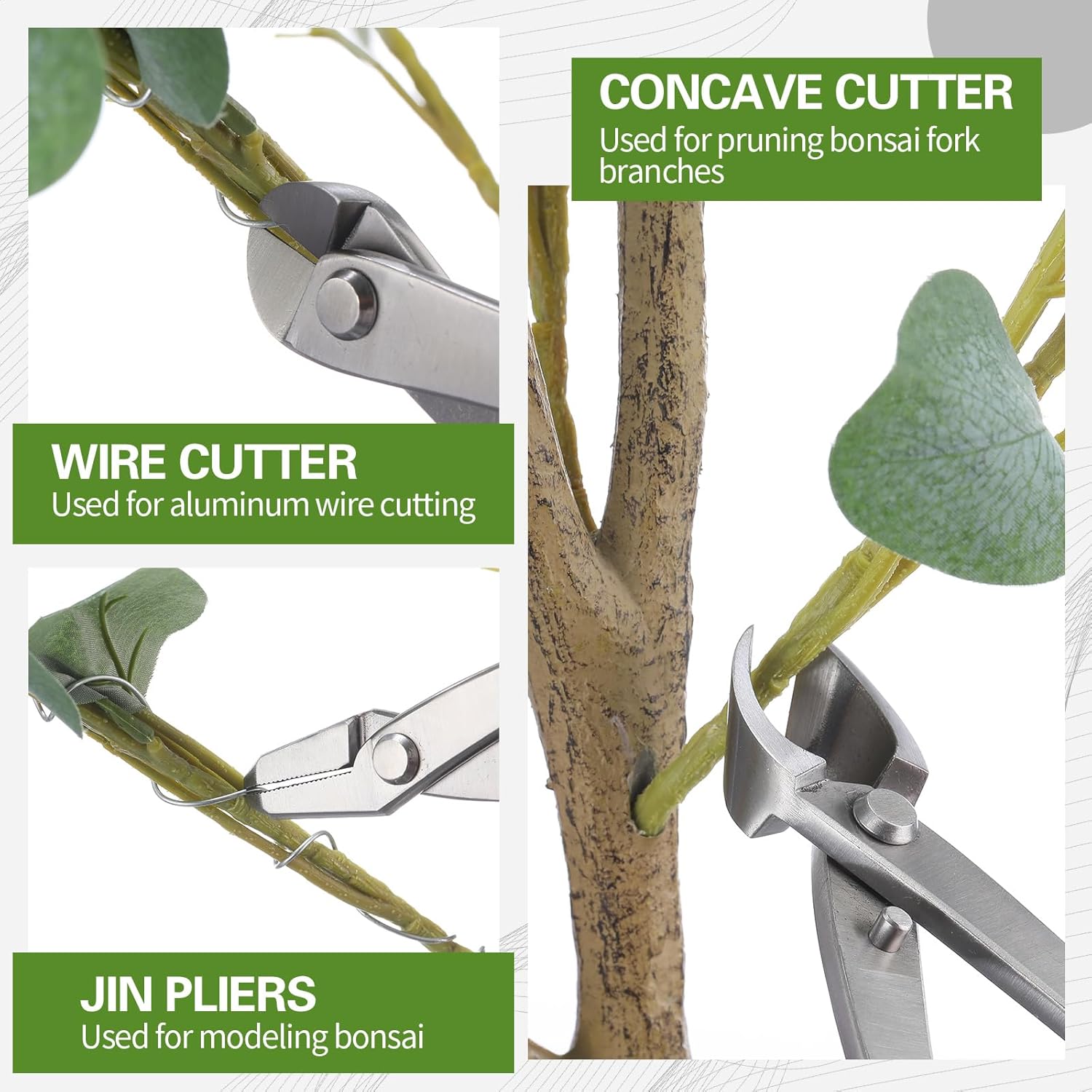 Concave Branch Cutter - Set Professionale di Attrezzi per Bonsai,