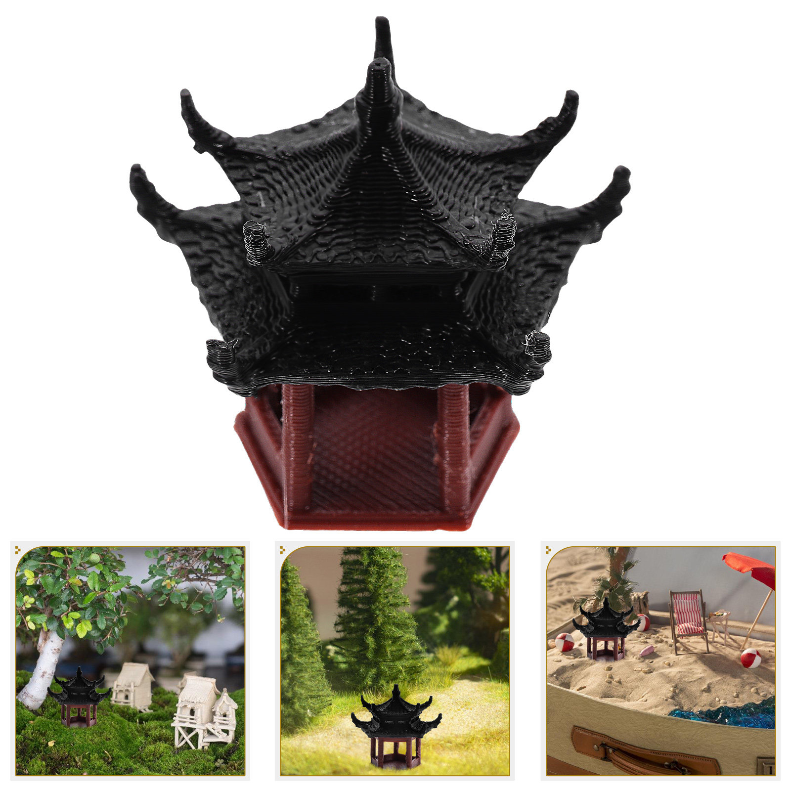Bonsai Garden Landscape Design - Statua Mini Pagoda da 3,5 cm